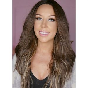 Gorgeous Brunette/Blonde Peekaboo Wig